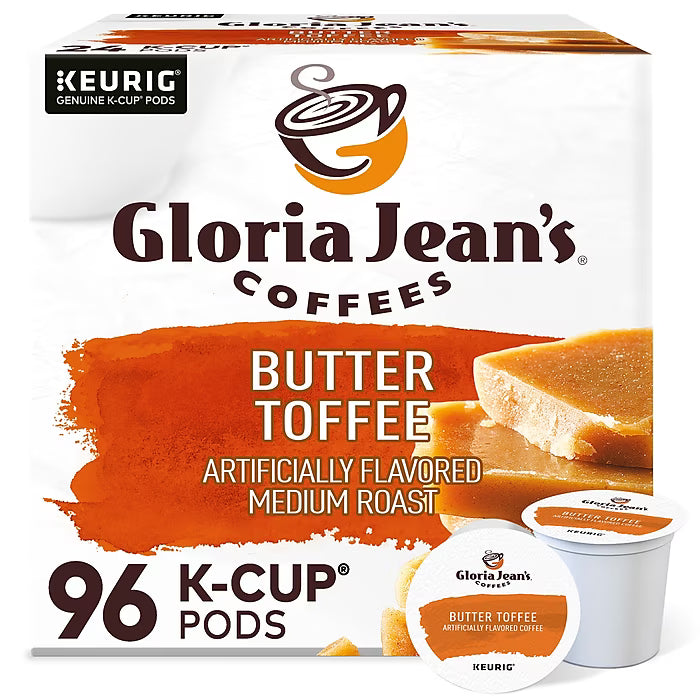 Gloria Jean's Butter Toffee K-Cups – 96ct