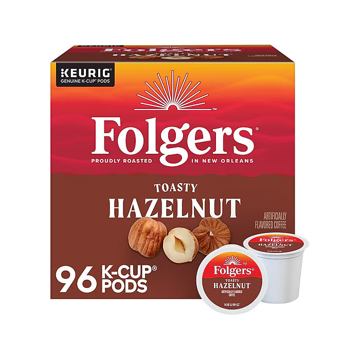 Folgers Toasty Hazelnut K-Cups – 96ct