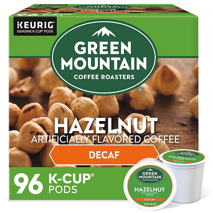 Green Mountain Hazelnut Decaf K-Cups – 96ct