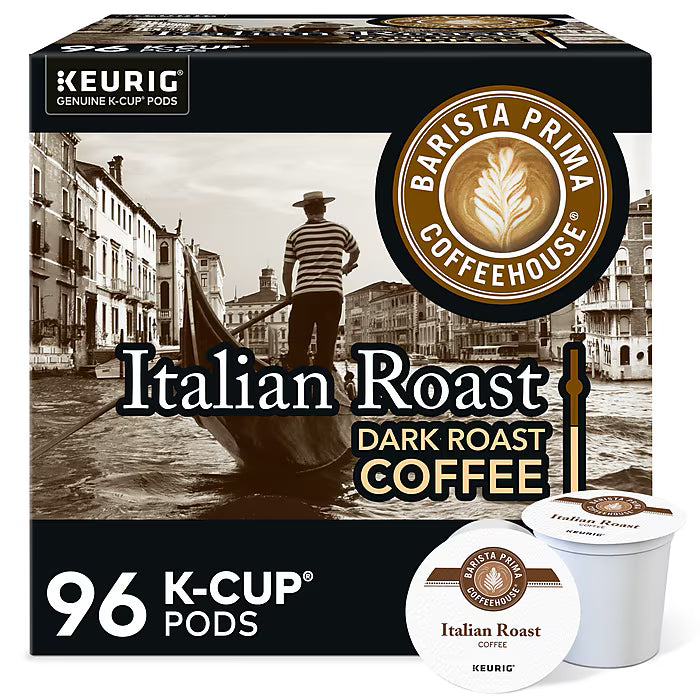 Tully's Italian Roast Coffee Keurig K-Cup Pods – Dark Roast, 96 Count, Kosher, Caffeinated