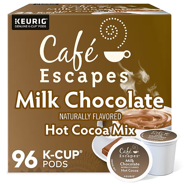 Cafe Escapes Milk Chocolate Kcups - 96ct