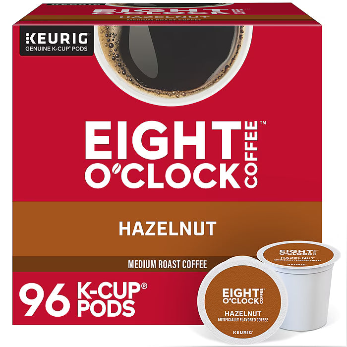 Eight O'Clock Hazelnut Kcups - 96ct
