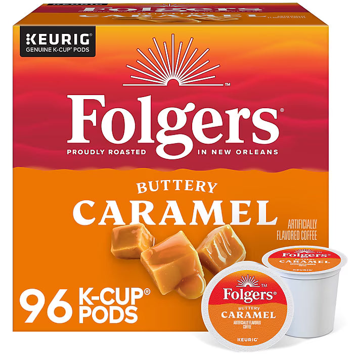 Folgers Buttery Caramel Kcups - 96ct
